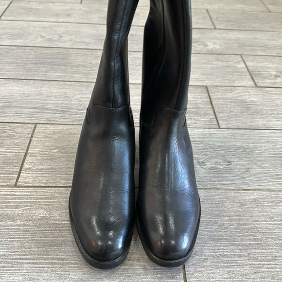 Jack Rogers Adaline Black Leather Riding Boots New! - Picture 11 of 14
